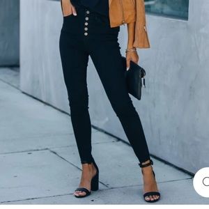 High Rise Black Skinny Jeans